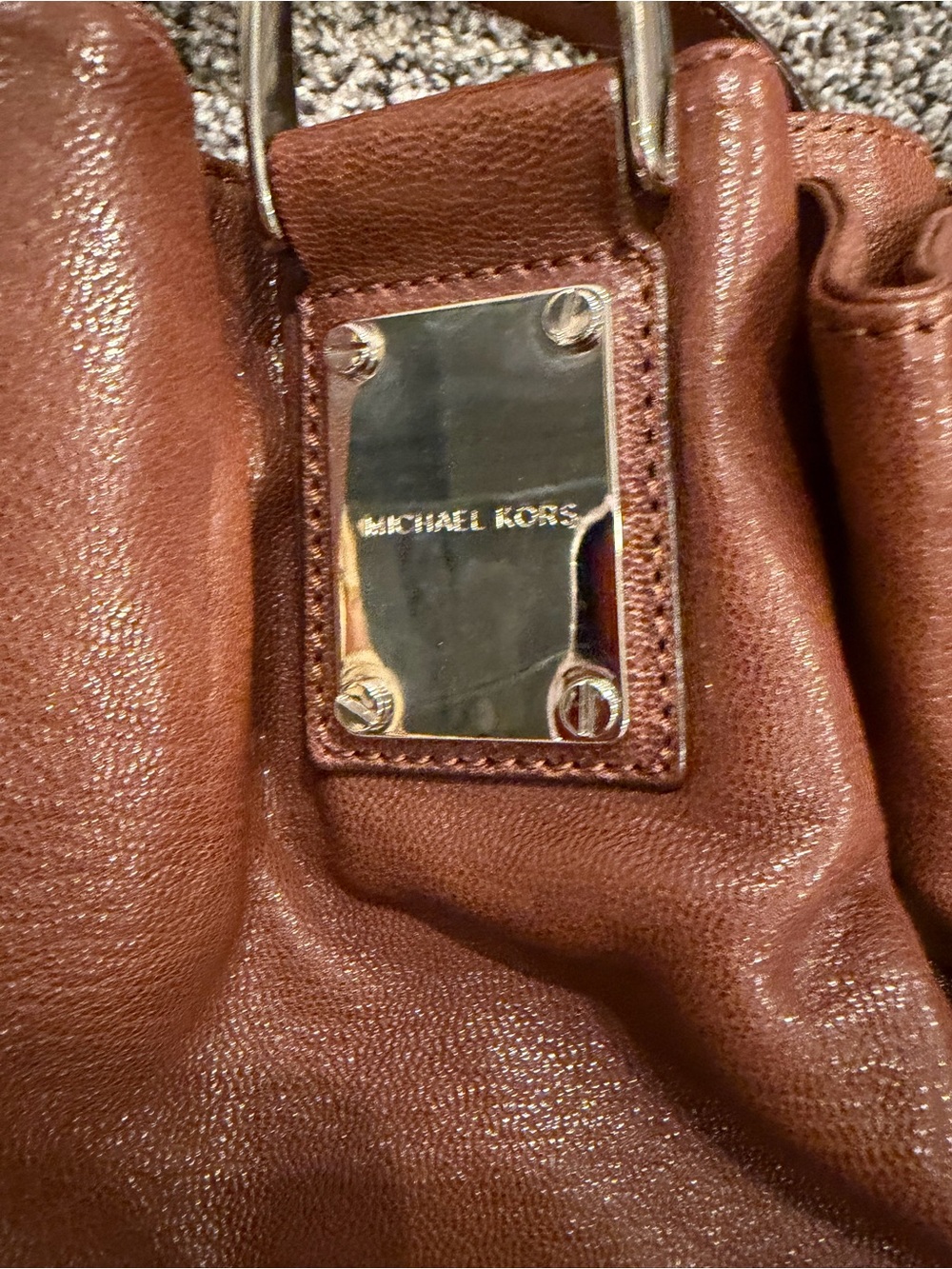 Vintage Michael Kors Camel Color Satchel Bag Like New - Picture 2 of 9